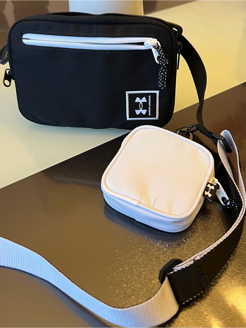 Under Armour Loudon Crossbody Bag & Coin Pouch Set Black White